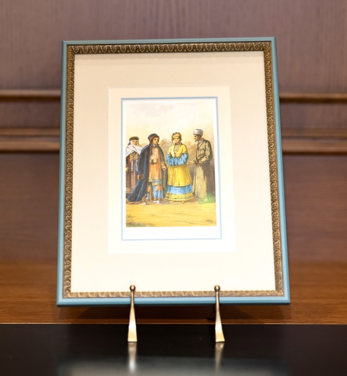 Гравюра "Сибирские и волжские татары"